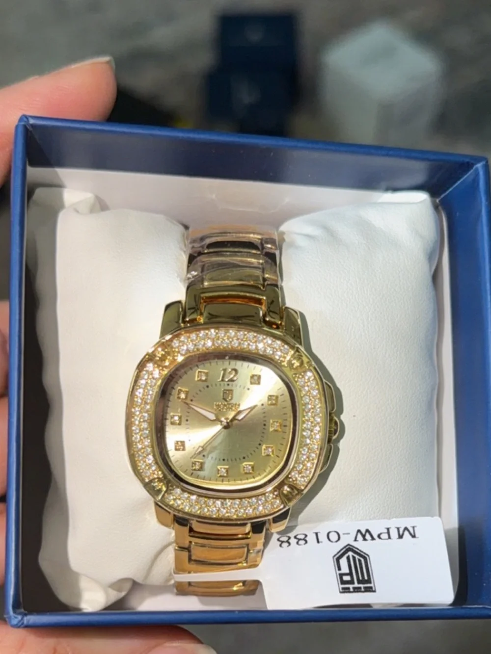 Montres Prestige Rose Gold Crystal Accent Ladies Watch